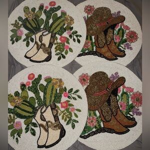 Tahari beaded placemats